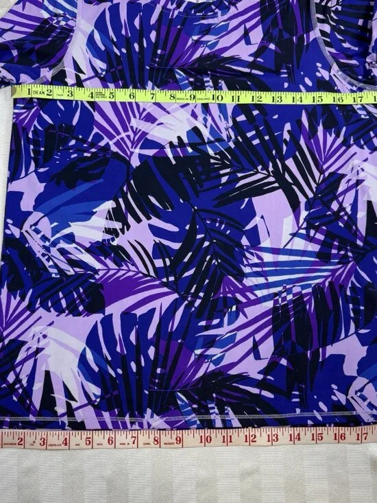 LL Bean Womens SunSmart UPF 50 Long Sleeve Shirt Medium Floral Tropical NWOT - Picture 6 of 10